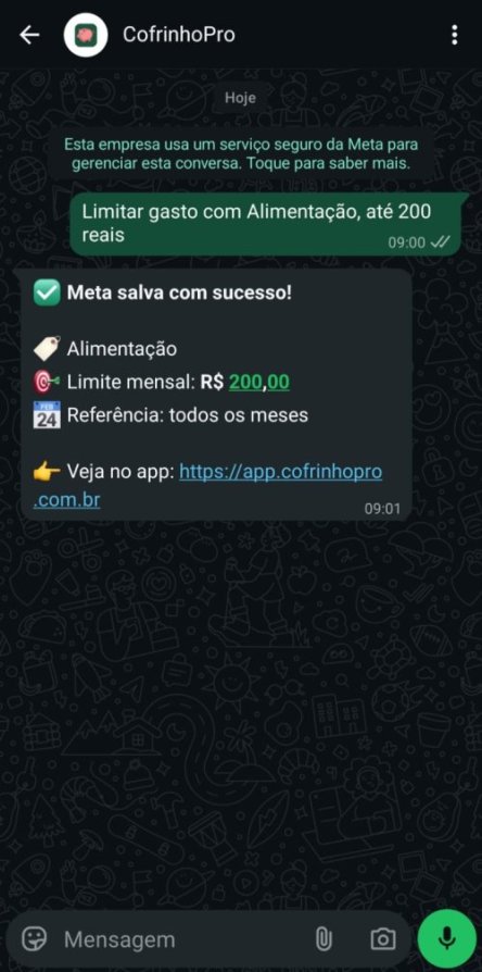 Criando limite de gastos por categoria no WhatsApp